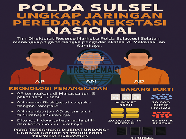 Jaringan Pengedar Pil Ekstasi Dibekuk Polisi Pada Kota Surabaya